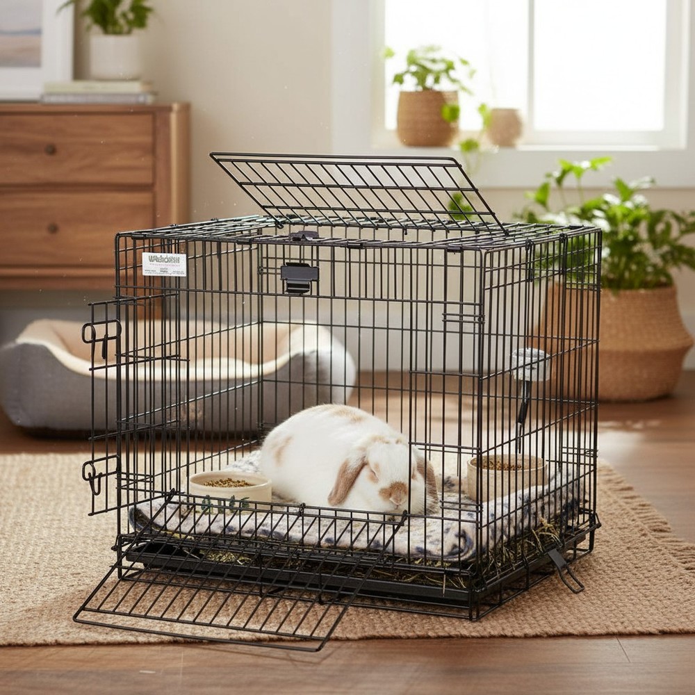 Rust-Resistant Small Animal Cage with Easy Access Doors – Ideal for Pet Rabbits