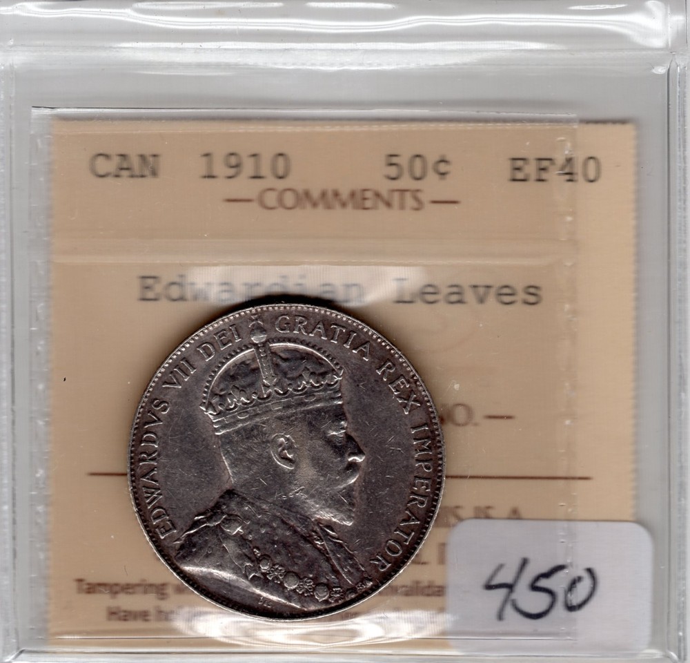 CAN  1910 50 cent EF40