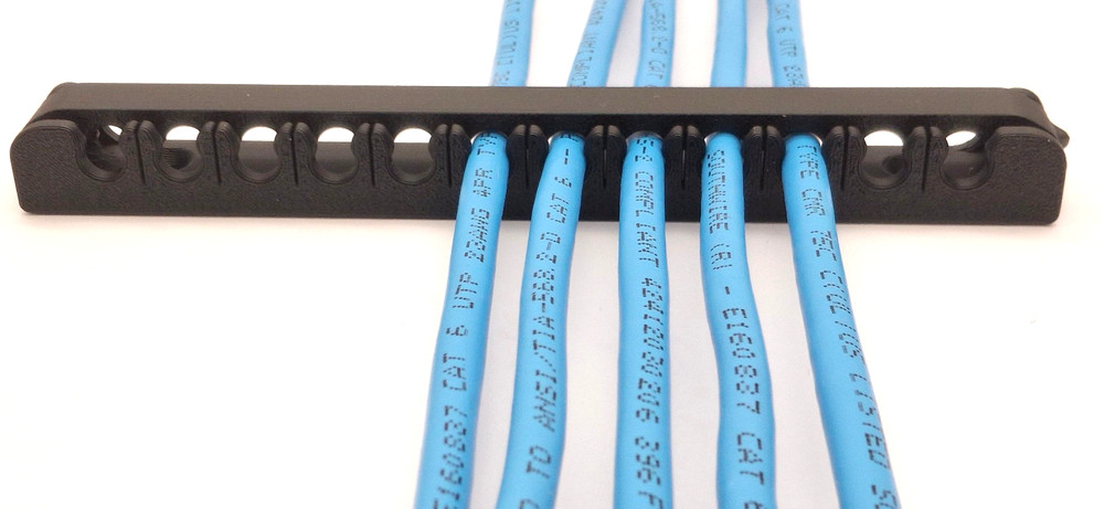 12-Wire Ethernet Cable Comb – Cable Organizer - 5 pk