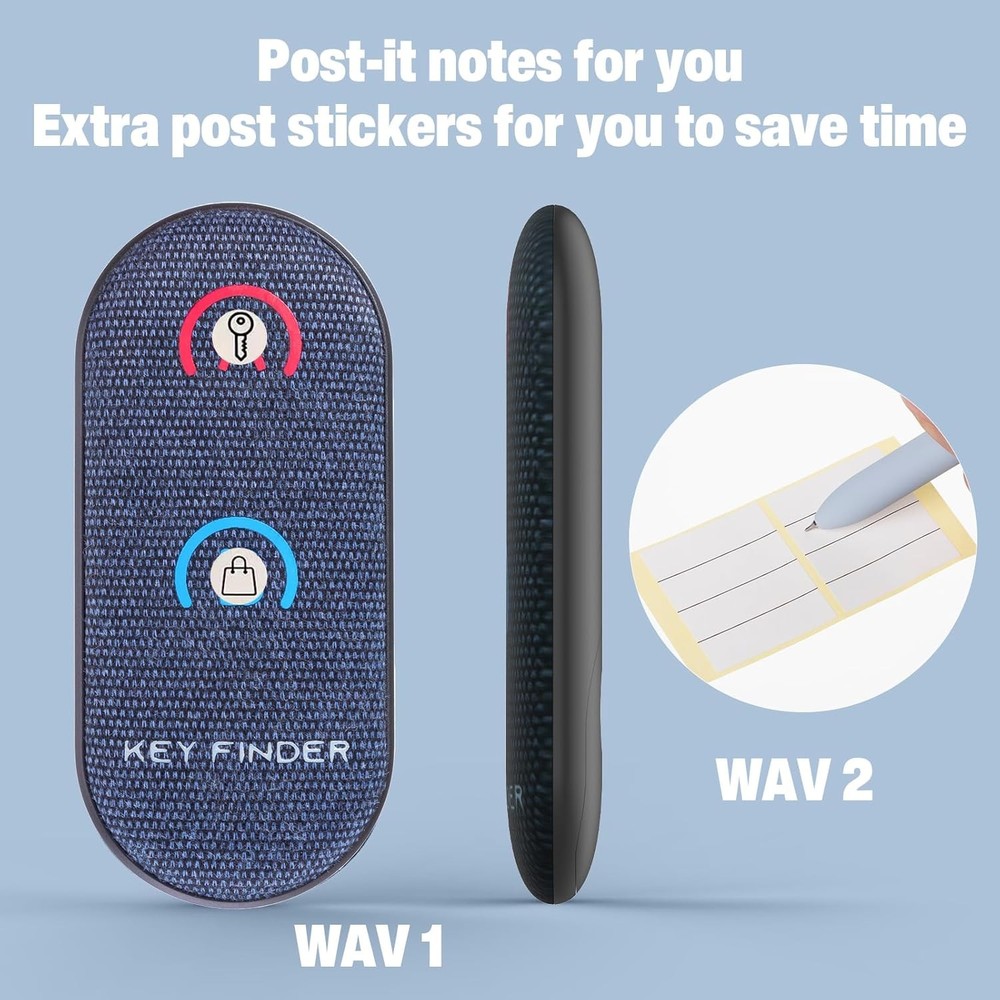 Basic Key Finder with Thinner Receivers & Advanced Fabric Remote 80dB+ RF Item L