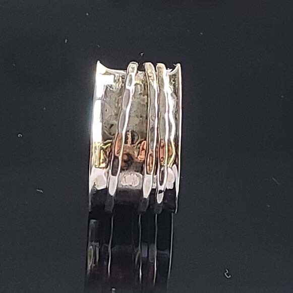 Spinner Ring 925 Sterling Silver Handmade Band &Statement Ring Size 10 For Gift