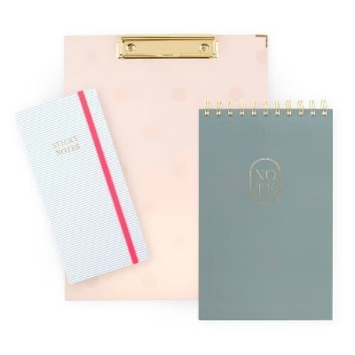 Sugar Paper Essentials Clipfolio Pink Gloss Dot