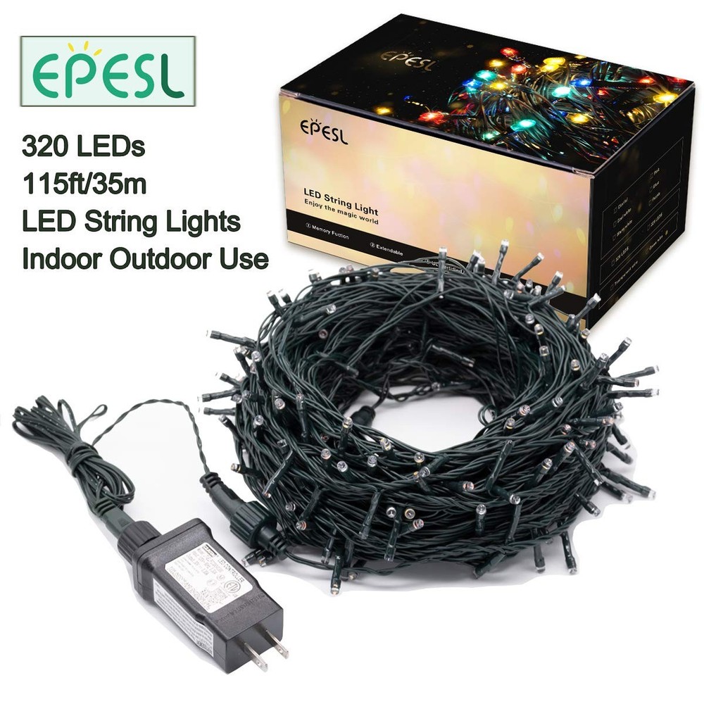 Christmas String Lights - 320 LEDs 35m/115ft Memory Function 8 Modes End-to-E...