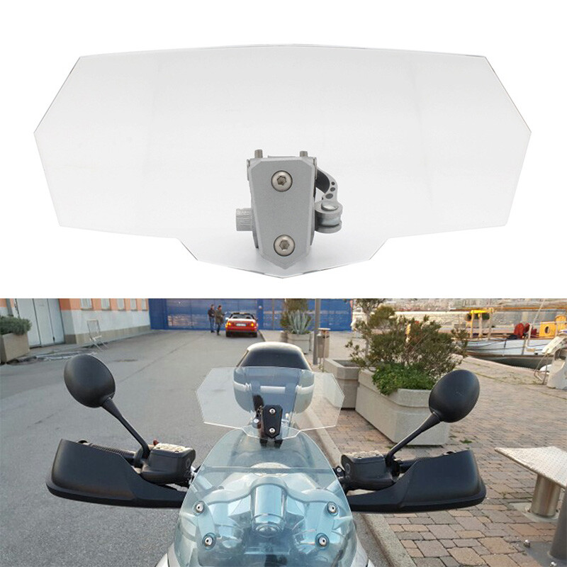 Universal Motorcycle Windshield Windshield Extension Clear Adjustable