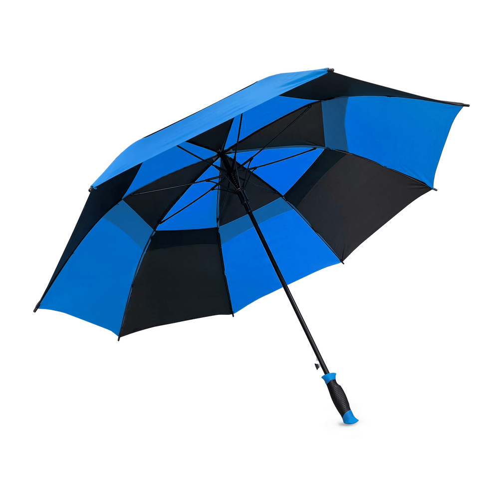 Double Canopy Golf Rain Umbrella Gray Black