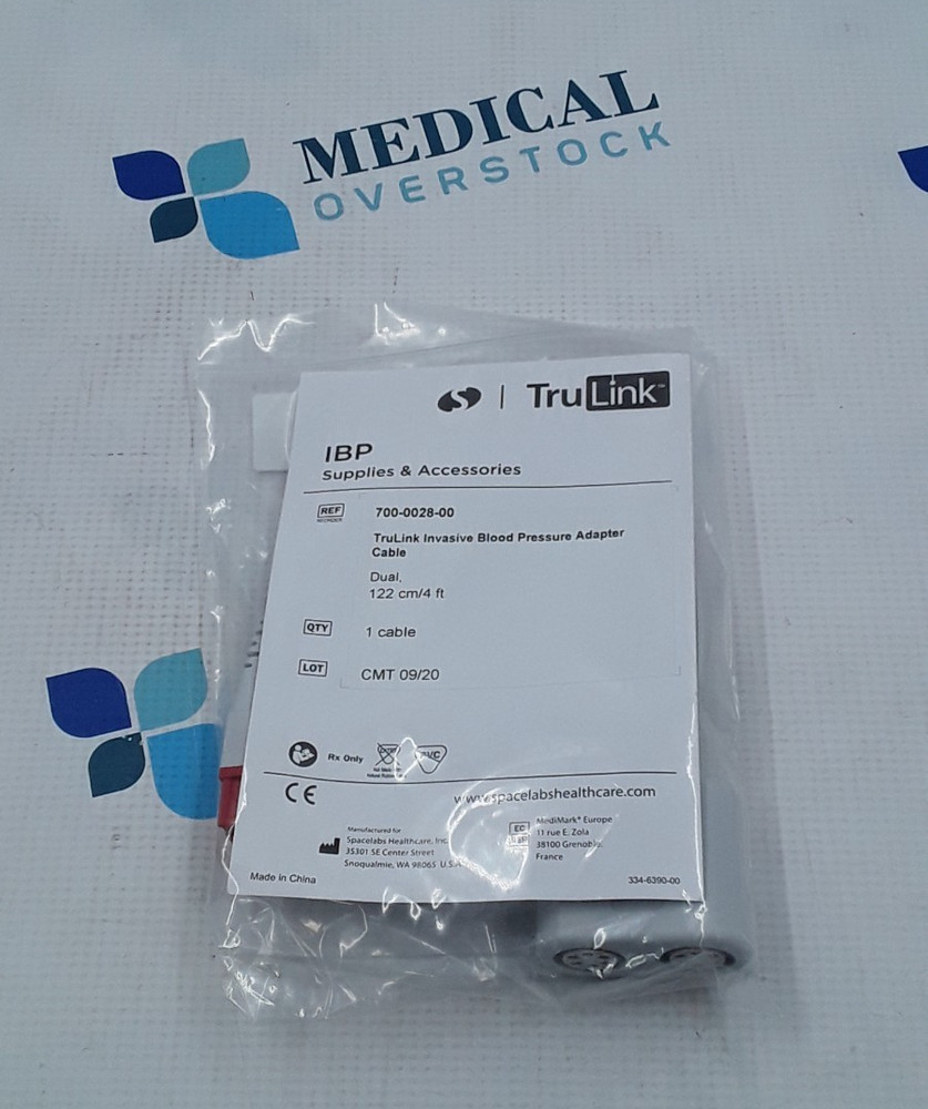 Spacelabs TruLink Dual IBP Cable 4 ft REF 700-0028-00