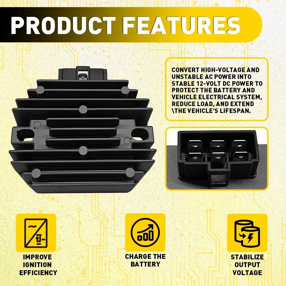 Voltage Regulator Rectifier Assembly For Kawasaki & John Deere Motorcycle Engine