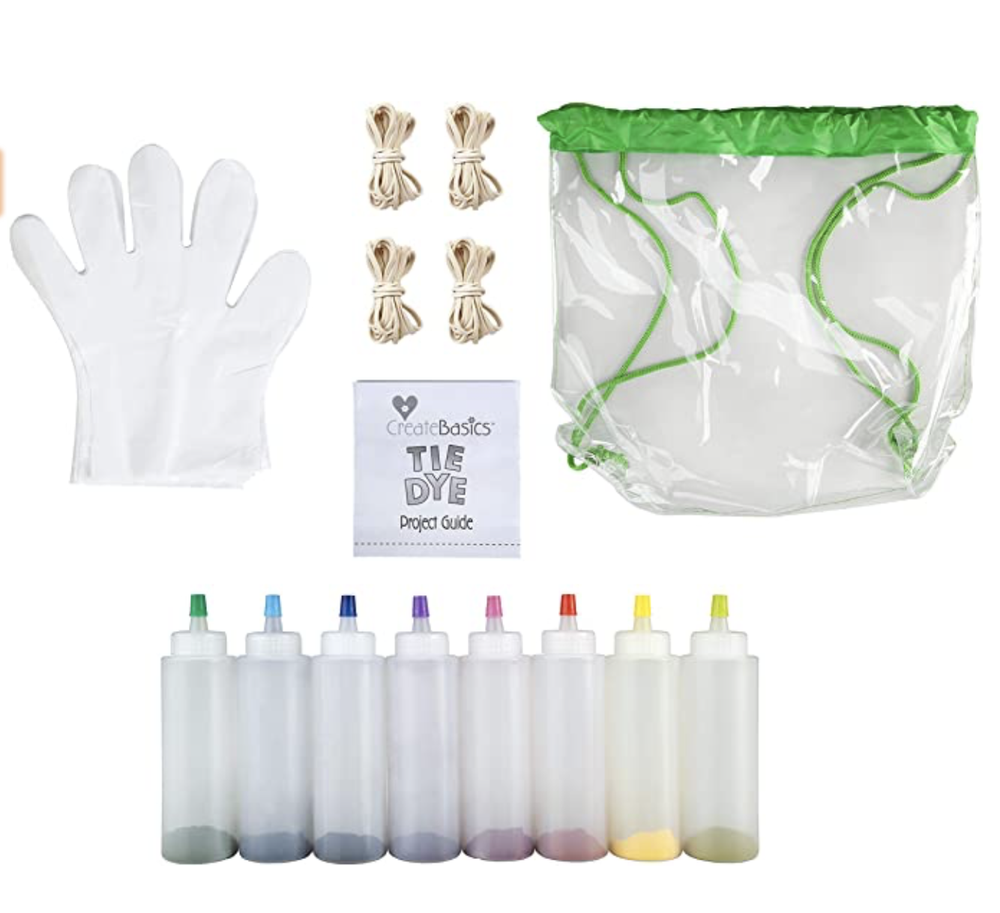 Create Basics Drawstring Backpack Tie Dye Kit, 56 Piece (See Description Below)