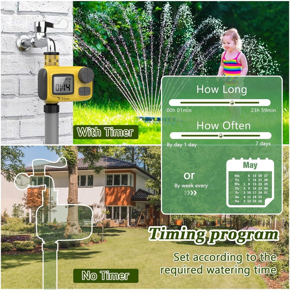 Programmable Water Timer for Outdoor Garden Hose