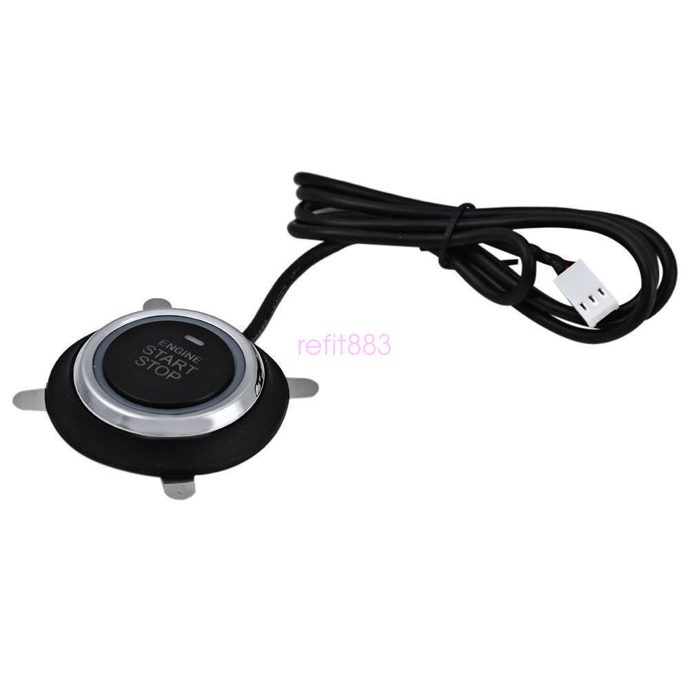 Car Push Start Button RFID Lock Engine Starter Ignition Car Alarm Keyless Entry