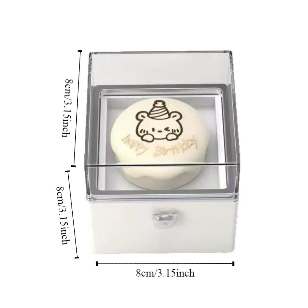 Ring Display Bear Flip Ring Box Mini Cake Gift Box Birthday Gift Packaging Box