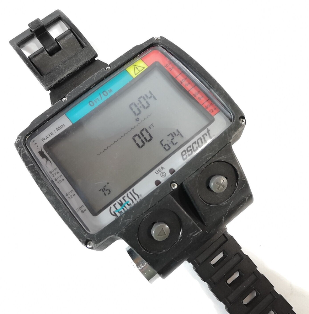 Genesis Escort Wireless / Hoseless Scuba Dive Computer with Manual #2129