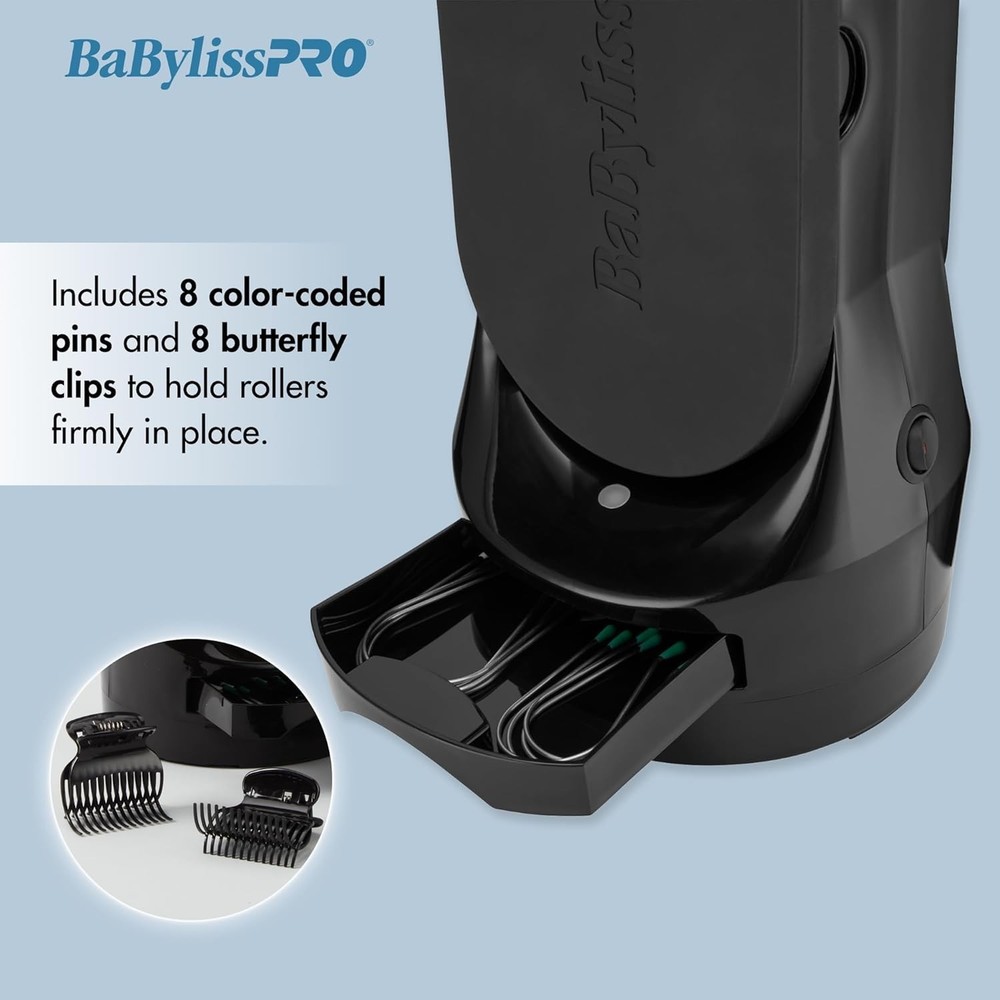 BaBylissPRO Nano Titanium Compact Standing Hot Roller Set with Storage Drawer