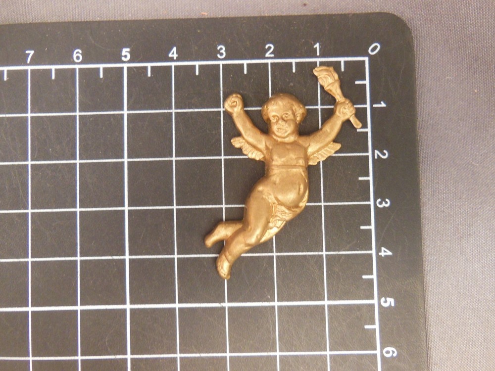 Brass Cherub/Angle w/torch stamping (osb186)