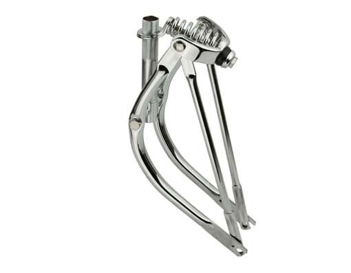 NEW! 16 LOWRIDER BENT SPRING FORK 1 INCH CHROME.