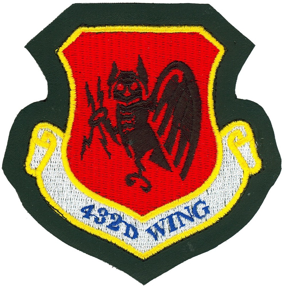 USAF 432d WING PATCH - LEATHER