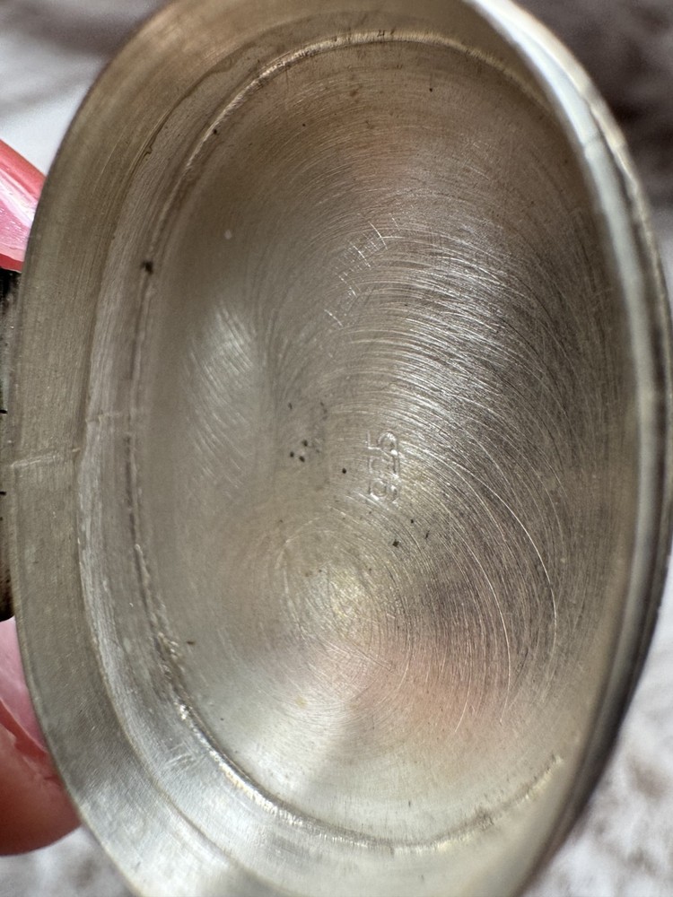 925 Sterling Silver Pill Box 1.2" USED