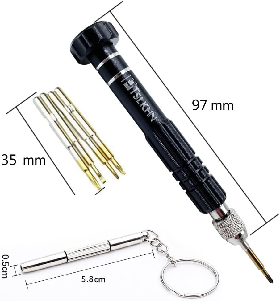 Compact 5-in-1 Screwdriver Set - Precision Tools for Eyewear & Electronics