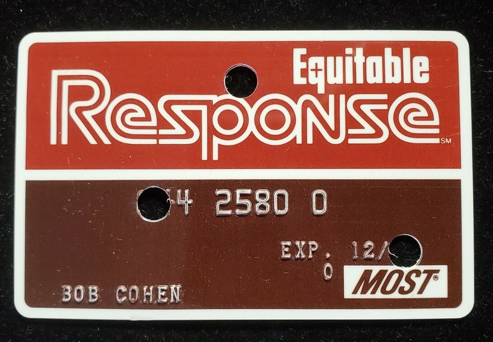 Equitable Response Credit Card, canceled ~ exp ? ~ our # cb636