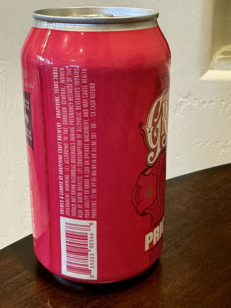 Grapevine Prickly Pear Wheat Ale - Empty Beer Can Bottom Opened - Texas