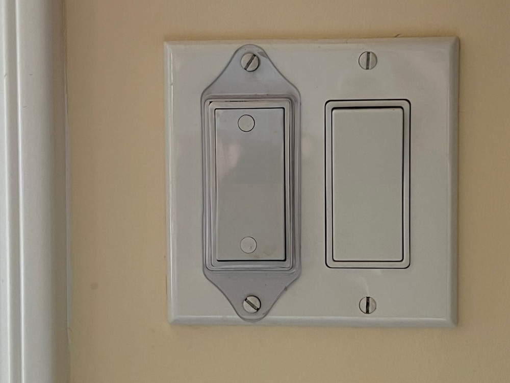 Light Switch Cover Guard Lock-Rocker Switch (Pack of 2 Clear)