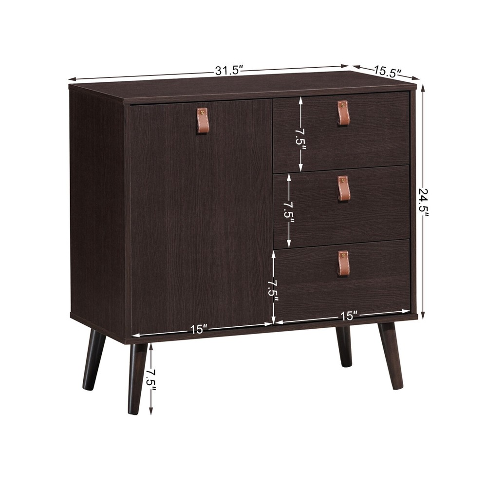 3-Drawer Sideboard Cabinet for Storage& Display Entryway Table Buffet Table