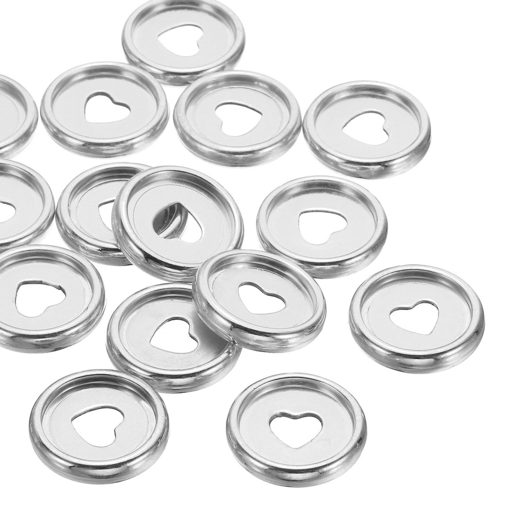 24mm Book Binding Discs 22pcs Discbound Expansion Discs Plating Heart, Silver