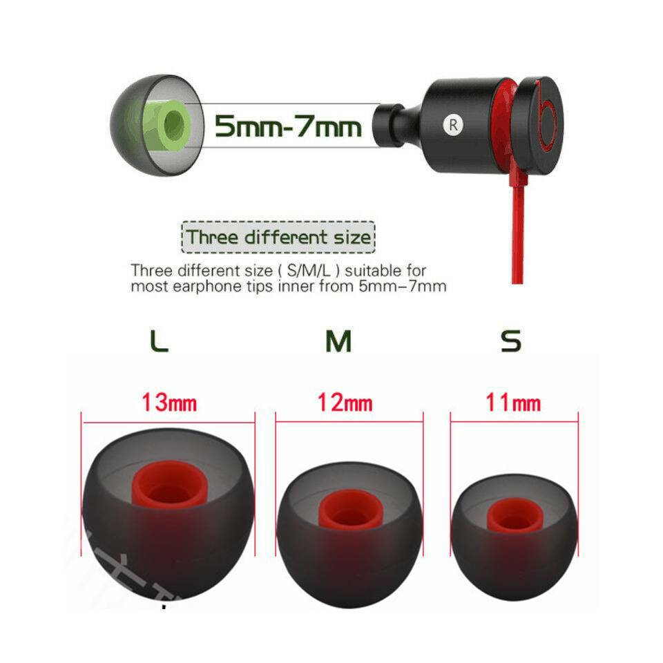 Replacement Noise Cancellation Isolation Silicone Soft Ear Buds Earplug Tips