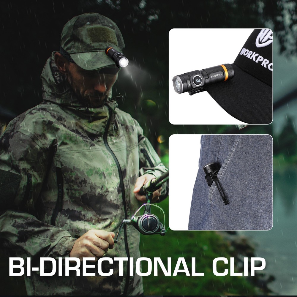 EverBrite Mini Flashlight, Rechargeable Flashlight with USB C Cable 500 Lumens