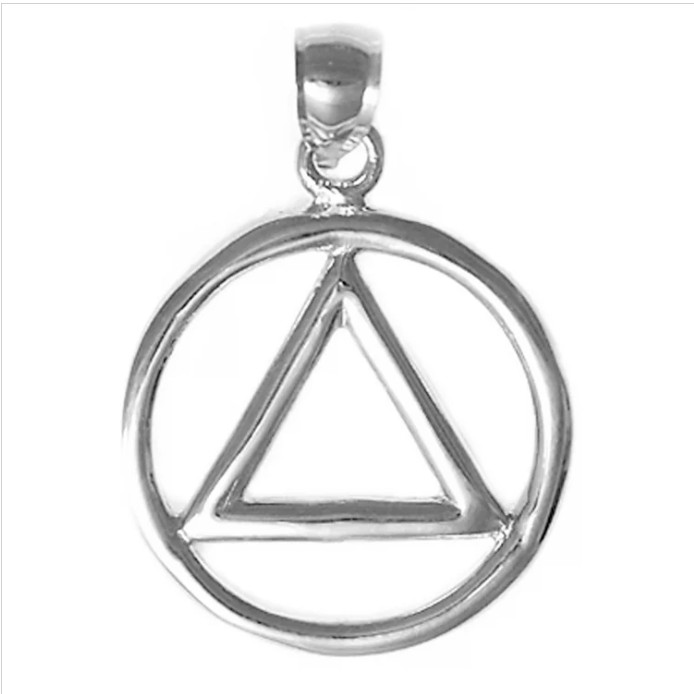 AA Pendant Sterling Silver Heavy Wire Style  #05