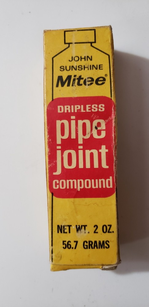 Vintage John Sunshine Mitee Dripless Pipe Joint Compound with box