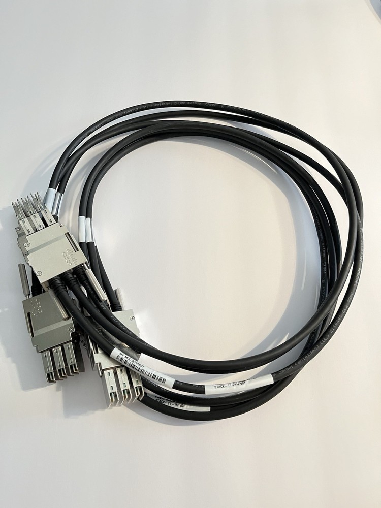 Lot of 2 Cisco STACK-T1-1M StackWise-480 1m Stacking Cable 800-40404-01 UNTESTED