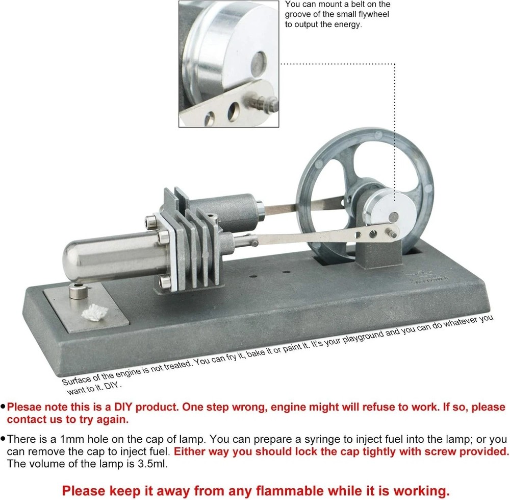 Stirling Engine Model for Physics Enthusiasts-