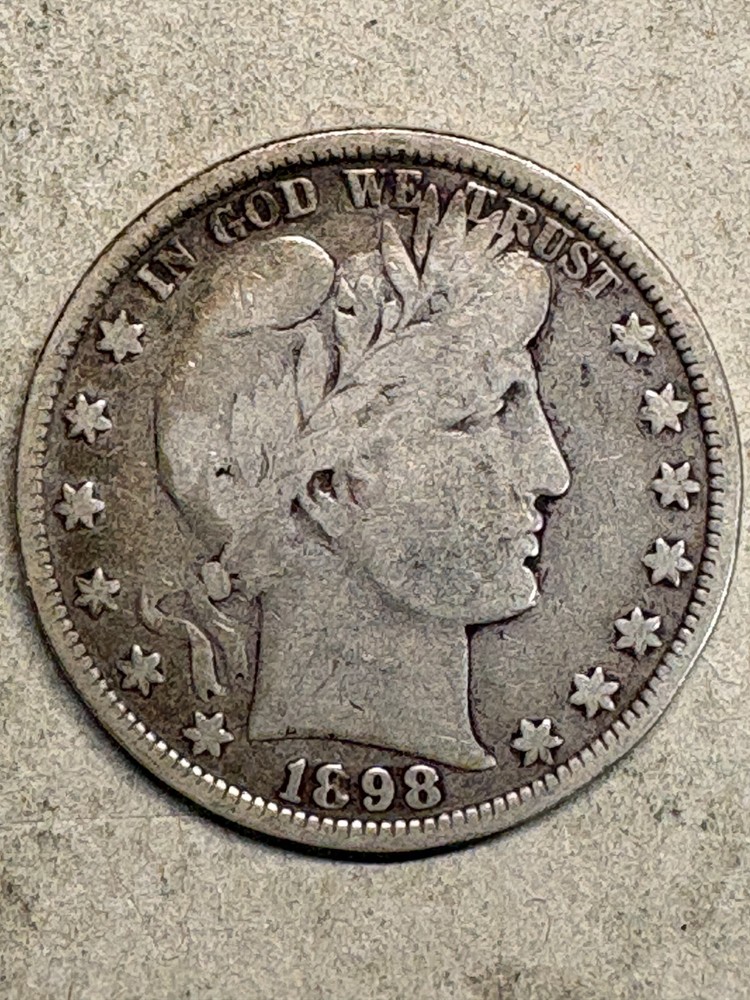 1898 BArber Half Dollar F