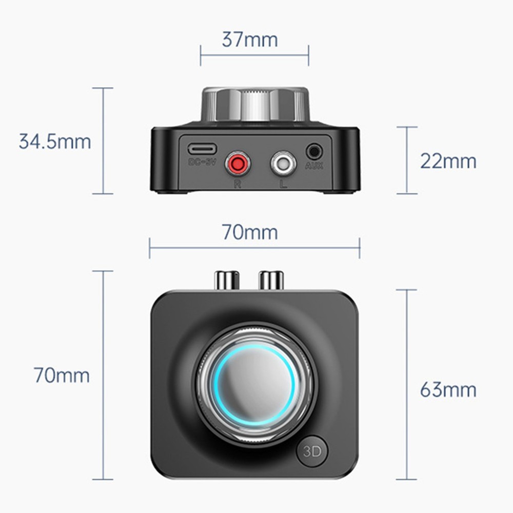 2-in-1 Wireless Bluetooth V5 Aux Audio Receiver Transmitter TF Card Reader G
