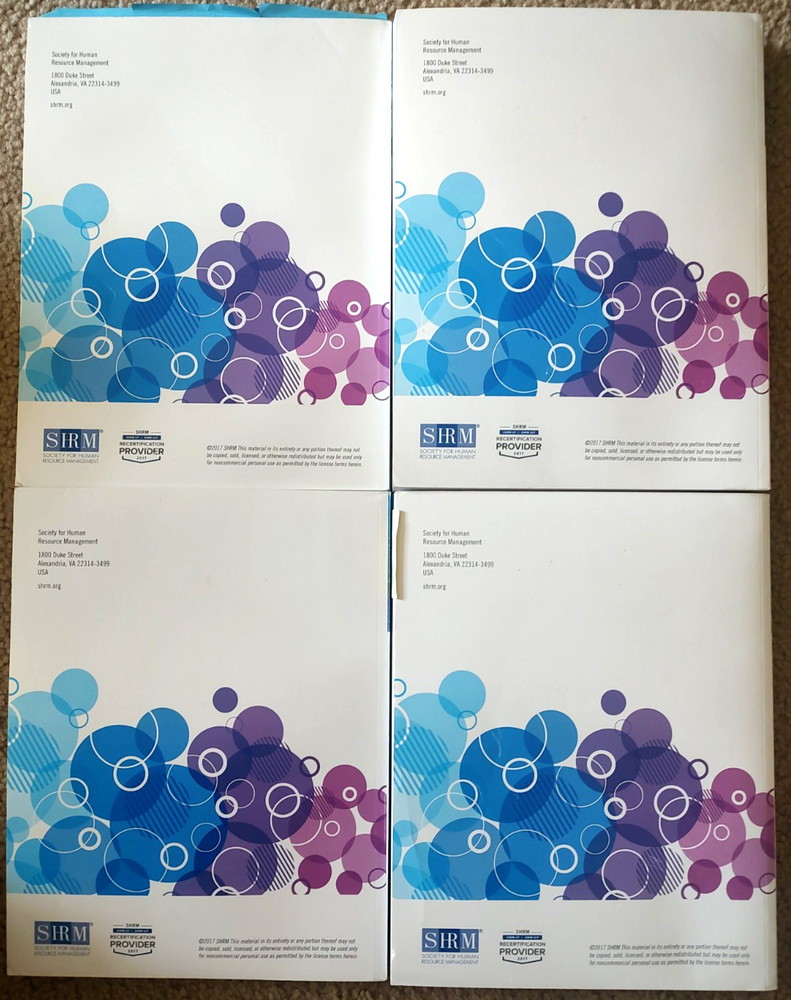 2017 SHRM Learning System COMPLETE 4 BOOK SET