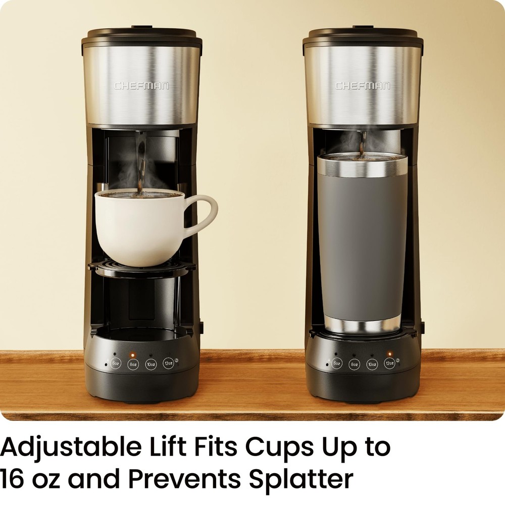 CHEFMAN Single Serve Coffee Maker, K Cup Coffee Machine Compatible with KCup ...