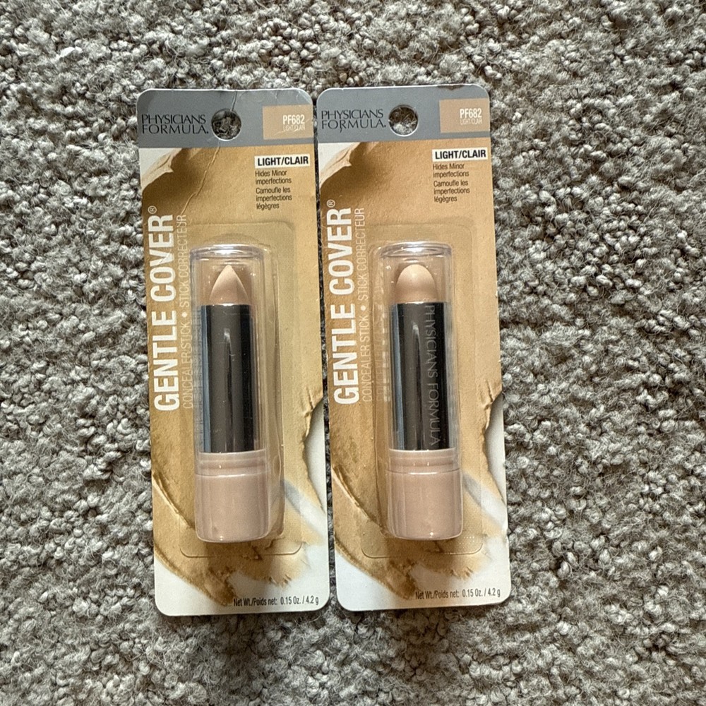 Physicians Formula Gentle Cover Concealer Stick Full Coverage Light #682, 2 Pack