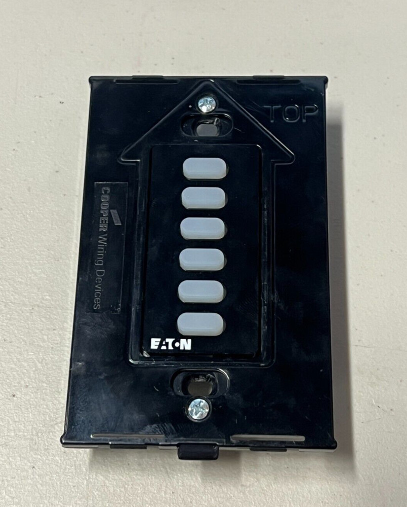 Eaton Cooper PRCDS6B PRC Digital Network Switch 6-button (Black) Used