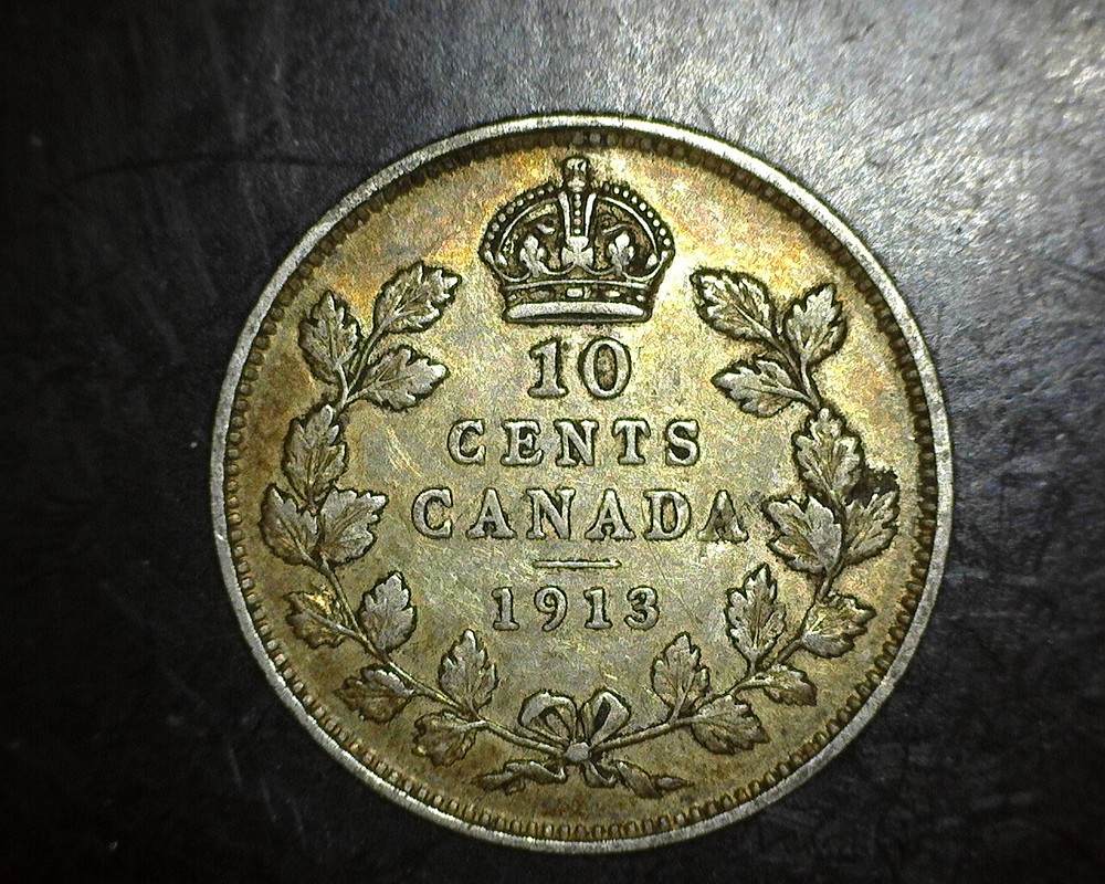 1913 Canada 10 Cents XF