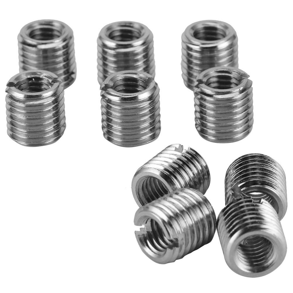 10Pcs Self Tapping Thread Insert, Externally Threaded Insert Inner M8 X 1.25 Out