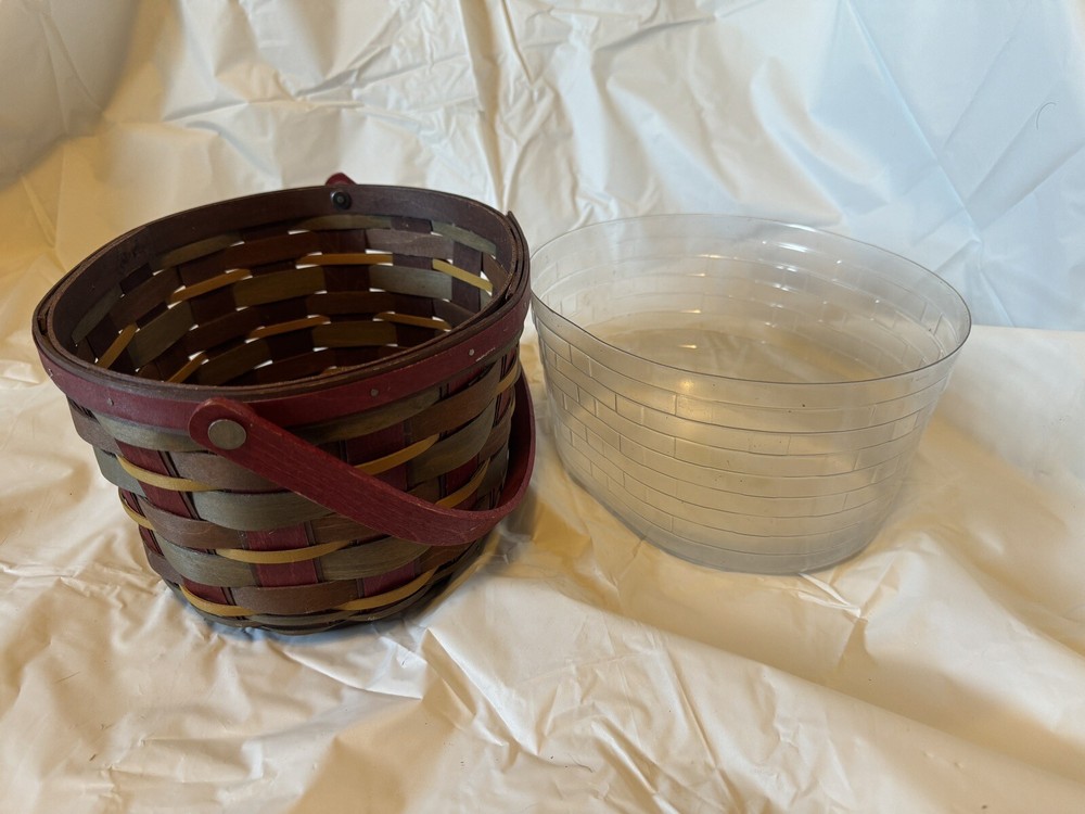 Longaberger 2011 Crimson Hill Oval Basket & Protector