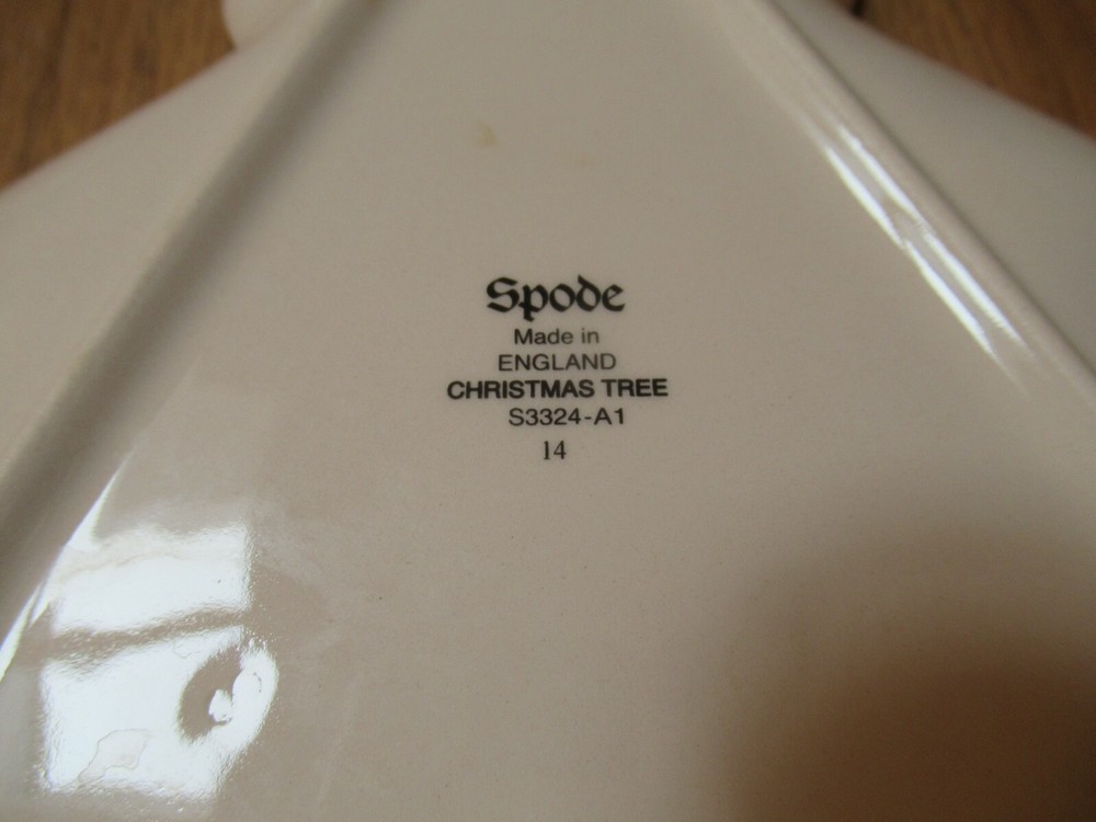 Tree-shaped Spode Christmas Tree design dish