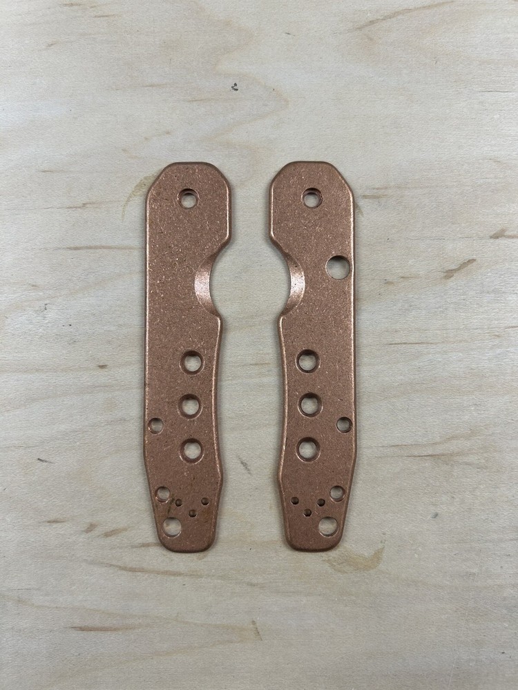 Scikio Custom Spyderco Smock Copper Handle Scales
