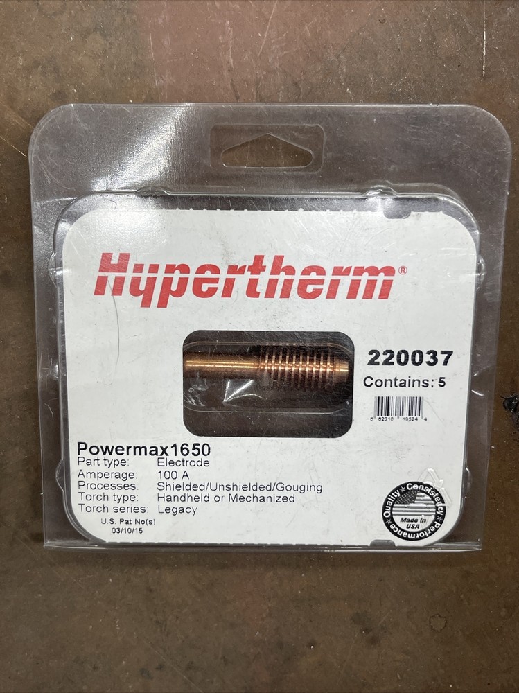 Hypertherm Genuine Powermax 1650 100 Amp Electrodes 220037 - 3 Pack