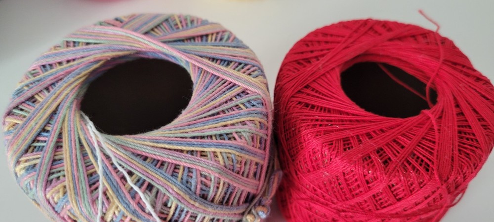 6 Partial Spools Crochet Thread