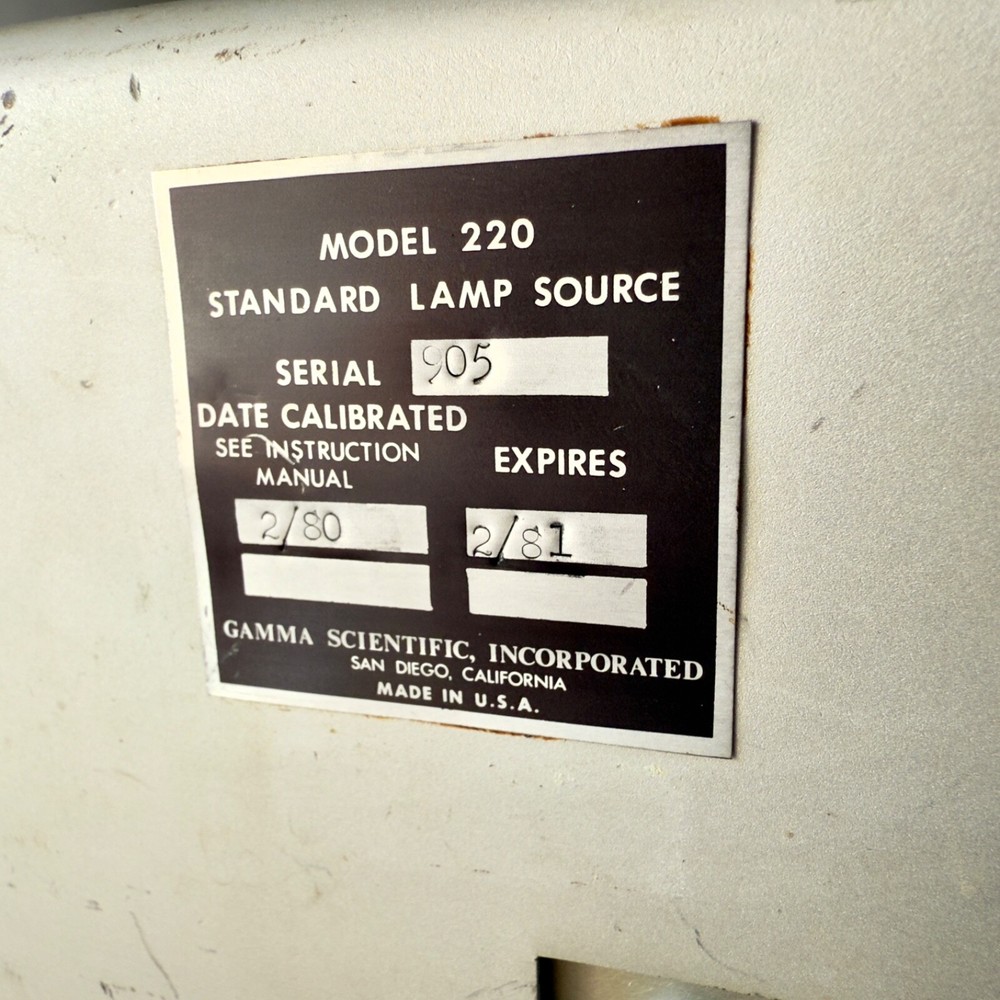 Gamma Scientific Model 220 Optical Source System Standard Lamp Source Unit