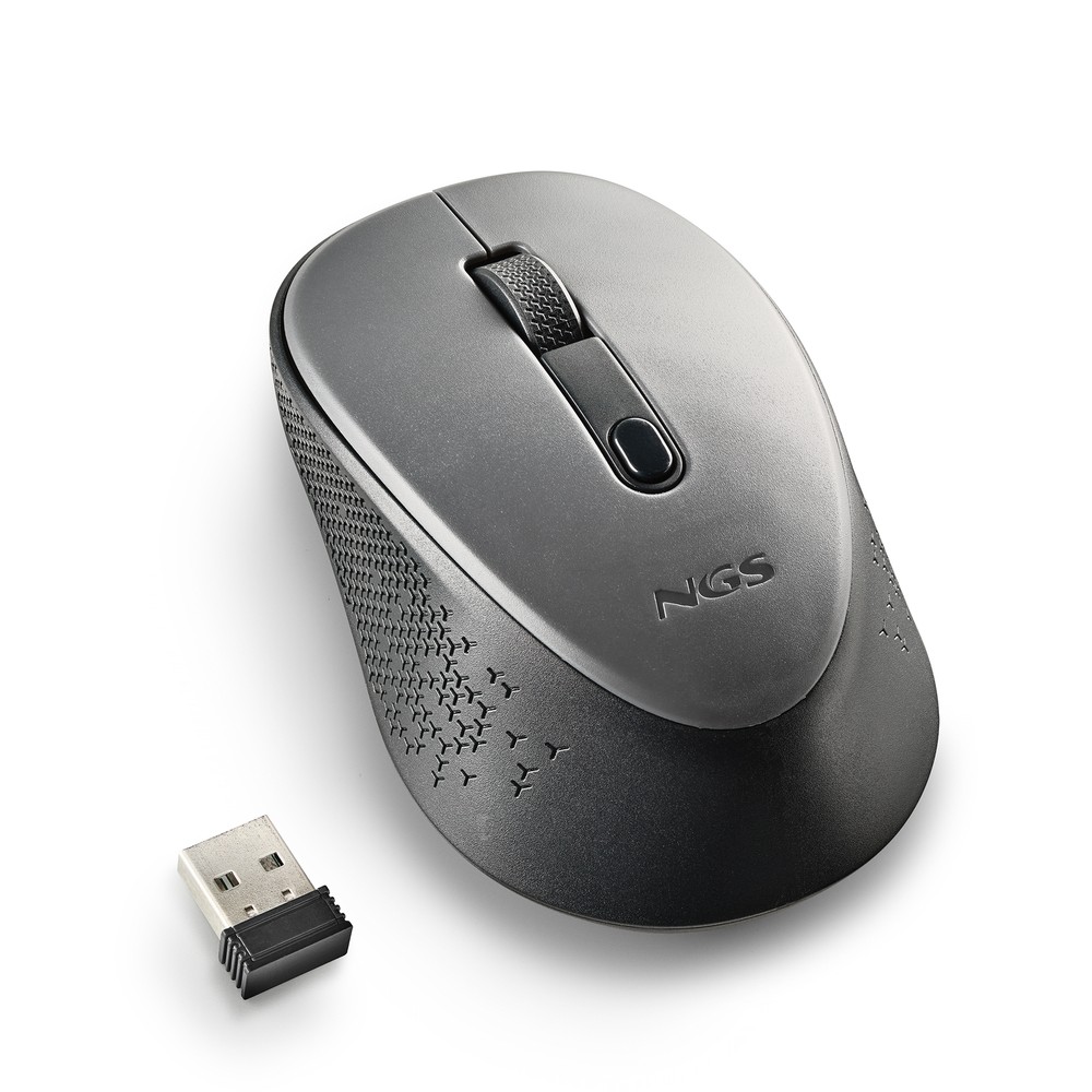 NGS Dew, 2.4Ghz Wireless Silent Mouse, Gray