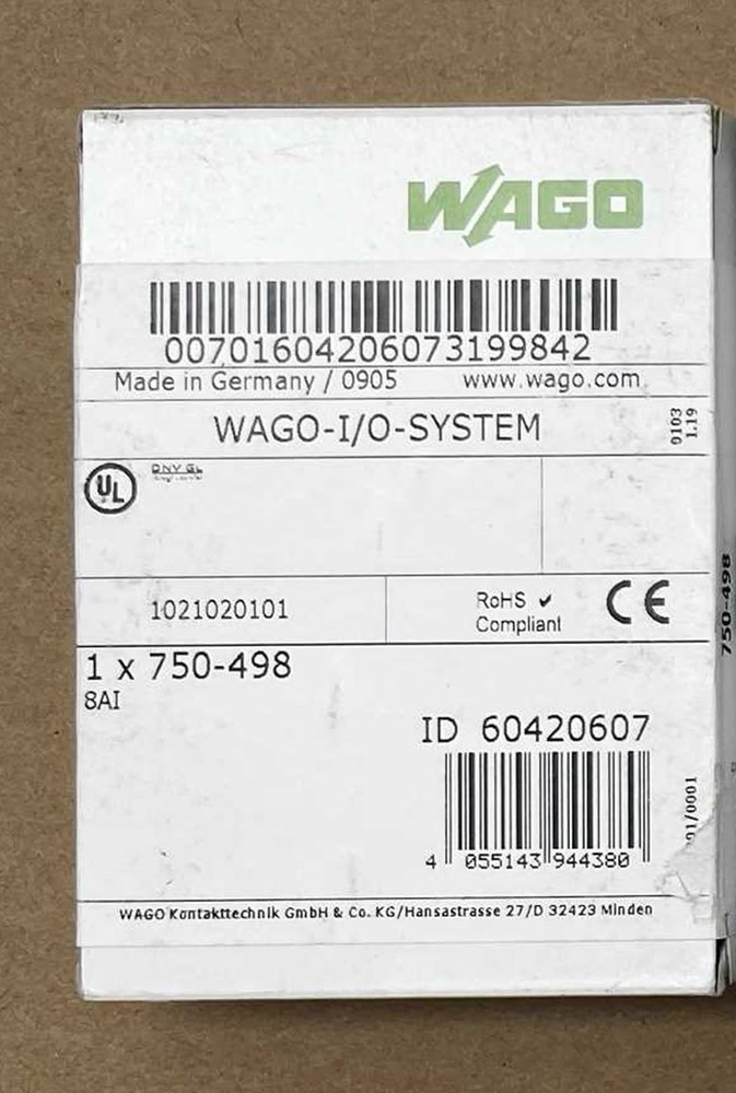 NEW WAGO analog input module 750-498