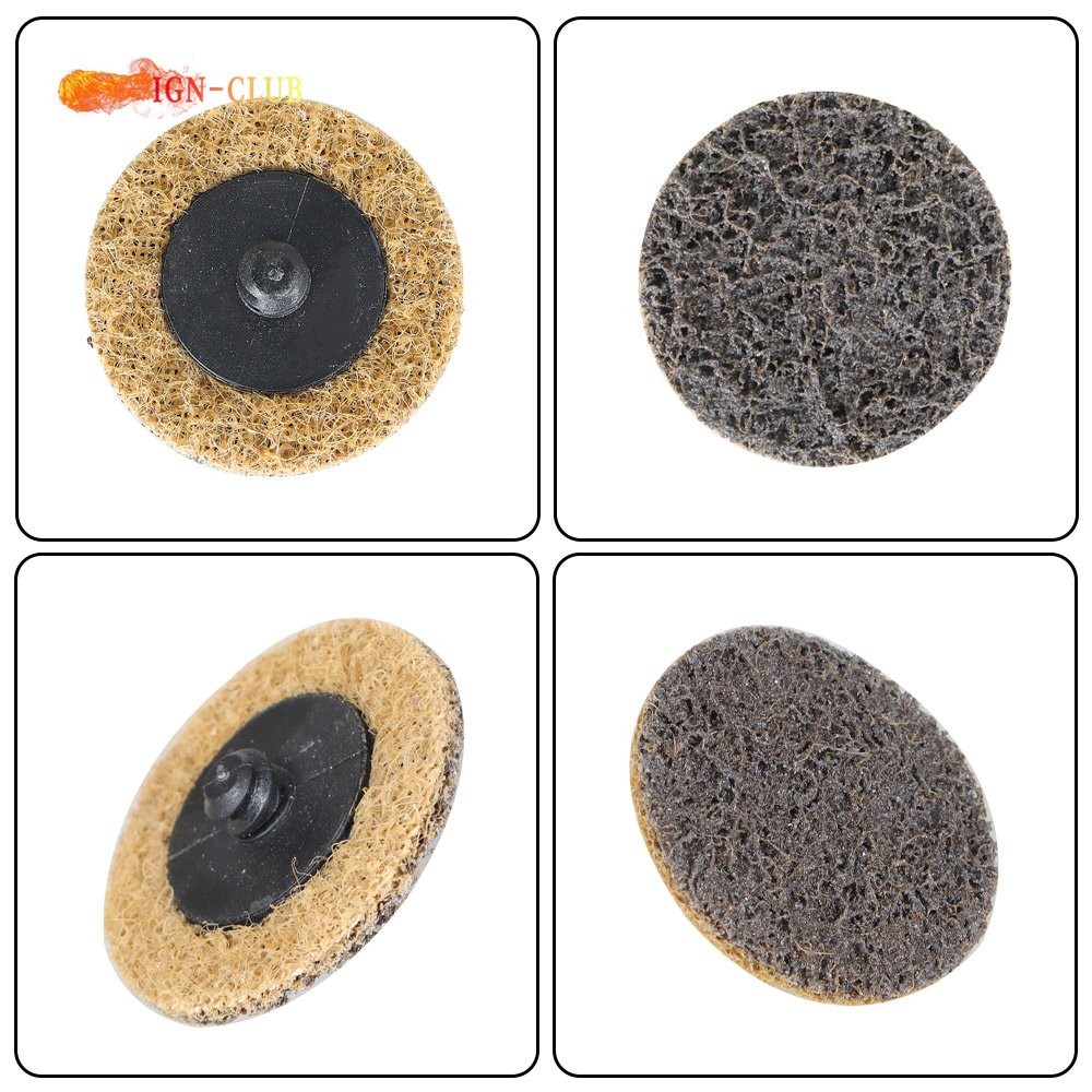 2“ 50Pcs Coarse Surface Conditioning Discs Roll Lock Die Grinder Sanding Pads